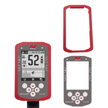 Imagem de TEHAOUU Capa protetora + filme para caixa de controle Minelab Equinox Manticore capa protetora e filme anticolisão resistente a choque à prova de poeira detector de metais acessório (vermelho)
