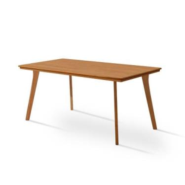 Imagem de Mesa Sala de Jantar em Madeira Maciça Millena 160x80 com Pés de Madeir