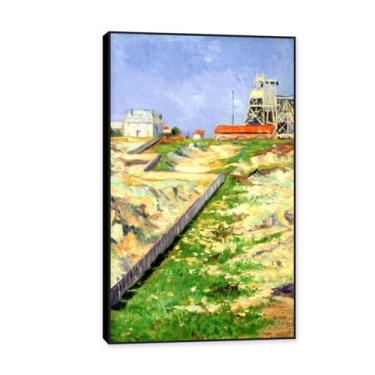 Imagem de NHLDZYH Moldura preta. Impressões em tela famosas, (andaimes em segre-coeur) de Paul Signac, quadros de pinturas famosas, impressão quadros abstratos sobre tela. 50x85cm