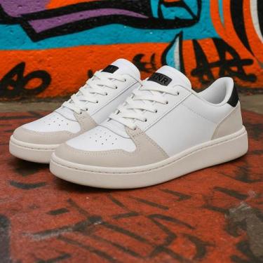 Imagem de Tenis Masculino Social Sneaker em Couro Cano Baixo Estilo Urbano Super