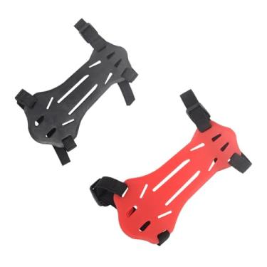 Imagem de KURUGEILI Pacote Com 2 Protetores De Braço Borracha Para Arco E Flecha, Antebraço Jovens, Alças Ajustáveis, Fivelas Crianças Prática Tiro