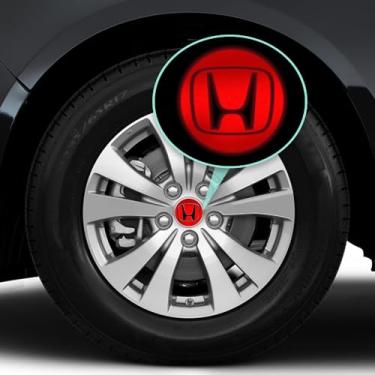 Imagem de IPG Adesivo Feito Para Civic Accord Crv Vtec Si Com Sobreposição De Logotipo Na Tampa Central, Decalques Rodas E Pneus, Adesivos Internos Ou Externos (Tampa Central: 2,25") (4 Unidades) (Série Refle