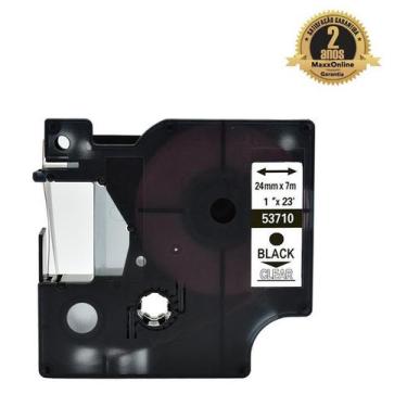 Imagem de Fita Compatível Dymo D1 53710 Incolor Letra Preta 24mm - Genérica Dymo