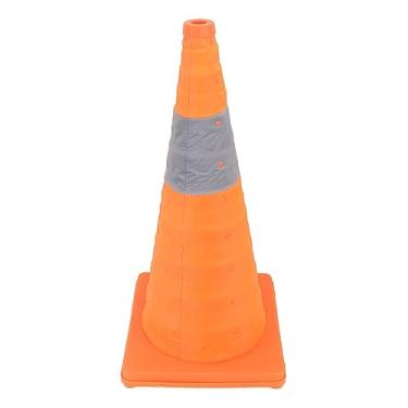 Imagem de Keenso Cone de Segurança de Trânsito Dobrável Flexível Com Colar Reflexivo, Equipamento de Educação Física Durável para Dirigir, Estacionamento na Estrada