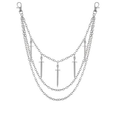 Imagem de Sacina Corrente corporal de calça de caveira com punhal