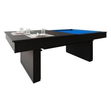 Imagem de Mesa de Sinuca/bilhar com Tampo de Jantar - 2,00x1,10 - Azul royal