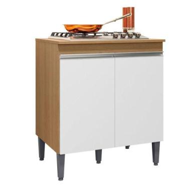 Imagem de Balcão Para Cooktop Com Tampo 4 Ou 5 Bocas 2 Portas Adriana Amêndoa/br