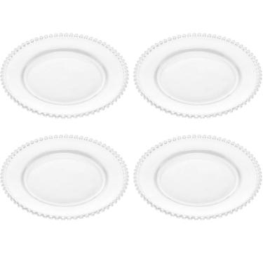 Imagem de Conjunto 4 Pratos Rasos de Jantar em Cristal Wolff Pearl 28c