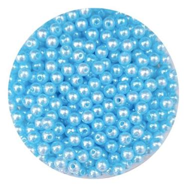 Imagem de Miçangas Bola Perolada 06mm 200un - DEZdeDEZ, Azul Baby