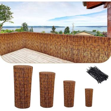 Imagem de Tela De Privacidade De Cerca,rolos De Cerca De Junco Natural,tela De Bambu Para Varanda Pátio Ao Ar Livre, 130x200CM(4.3x6.6ft)