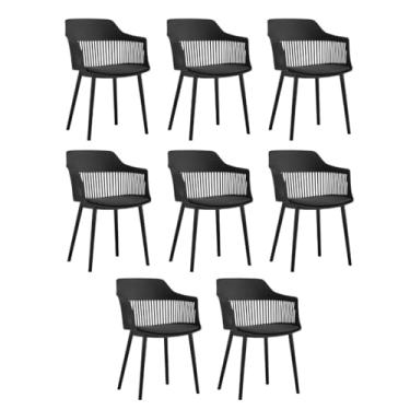 Imagem de Cadeiras Polipropileno Marcela Montreal Preta com Almofada - Cozinha, Jantar, Restaurante (8)