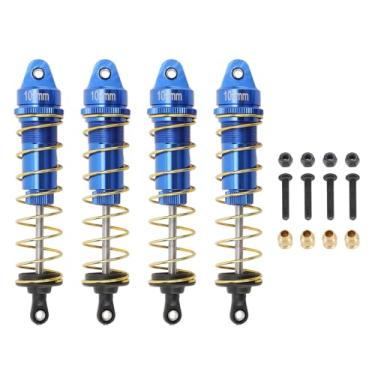 Imagem de RiToEasysports 4pcs RC Choques de Carro, Amortecedores Traseiros da Retropolência Traseira da Suspensão Traseira Traseira para 1/10 RC CAR SCX10 Com Distância do Orifício de 105 Mm (BLUE)