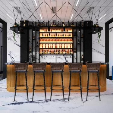 Imagem de Banquetas Alta Cadeiras Bancos Para Cozinha Gourmet Varanda Balcão Ilh