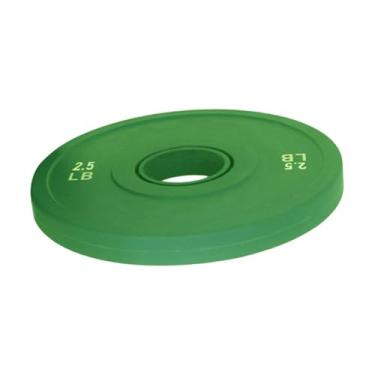 Imagem de YIJU Placas de peso fracionadas, placas de barra, fáceis de anexar, halteres portáteis, suprimentos de academia para levantamento de peso, kettlebells, Verde 2.5lb, 16cm