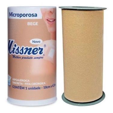 Imagem de Adesivo Para Curativo Missner Micropore Cirúrgica Bege 10cm x 4,5m 1 U