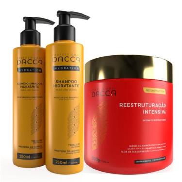 Imagem de Kit Shampoo Condicionador Hidratação Profissional 3 Produtos - Dacca P