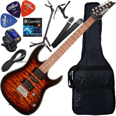 Imagem de Kit Guitarra Ibanez Gio Grx-70 Qa Hsh Sunburst Gx02