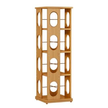 Imagem de Prateleiras giratórias de 360° para exibição de mesa, estante rotativa para escritório, armazenamento de arquivos, estante independente