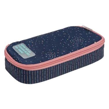 Imagem de Estojo Escolar Infantil Minibox Académie Dots Azul - Tilibra