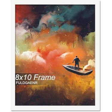 Imagem de FULDGAENR Porta-retrato 20 x 25 cm, molduras brancas para certificado de pôster fotográfico de 20 x 25 cm, moldura de parede/mesa de alta transparência com visor vertical horizontal (branco | 20 x 25