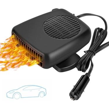 Imagem de Aquecedor de carro, aquecedor e descongelador portátil de carro de 150W 12V, aquecedor de carro que se conecta ao acendedor de cigarros, aquecedor de carro para o inverno, aquecedor para isqueiro de