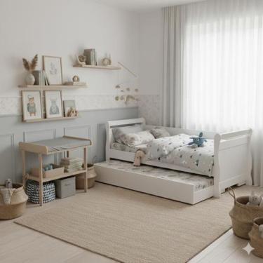 Imagem de Bicama Bella Acompanha 2 Colchões D33 Auxiliar Babá Branco - Framar