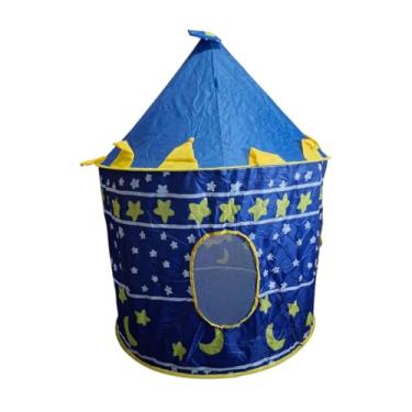Imagem de Barraca Divertida Castelo Infantil Dia Das Crianças Festa Do Pijama Tenda Portátil Castelinho Azul Rosa (Menino)