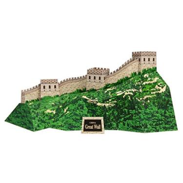 Imagem de Maquete Miniatura Monumento Grande Muralha da China Quebra Cabeça 3D Colagem Papercraft HAS BRASIL