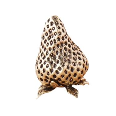 Imagem de Generic Estátua de morango, estatueta de fruta de latão, colecionável, única, simulação criativa, miniaturas, escultura para suporte de TV, decoração de casa