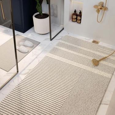 Imagem de Tapete De Chuveiro De Bucha Para Chuveiro Interno, áreas De Chuveiro Molhado Do Banheiro Antiderrapante Anti-mofo Pvc Grande Tapete De Bandeja De Chuveiro De Banho, Tapete De Piso, C, 60x120cm
