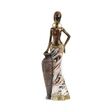 Imagem de Estátua De Mulher Africana Negra, Decoração Moderna Em Resina, Bustos 