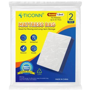 Imagem de Bolsa de colchão TICONN Plastic Waterproof Moving Storage 2PK
