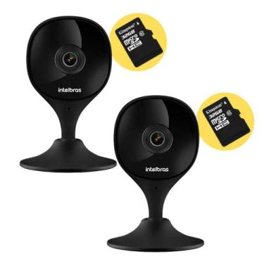 Imagem de Kit 2 Câmeras de Segurança WiFi iMX C Full HD com 2 Cartões de Memória