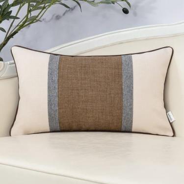 Imagem de Capa de travesseiro Yangest Patchwork Luxury Cotton Linen 30x50cm