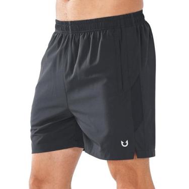 Imagem de Shorts de corrida NORTHYARD para homens de 5 polegadas com bolsos cinz