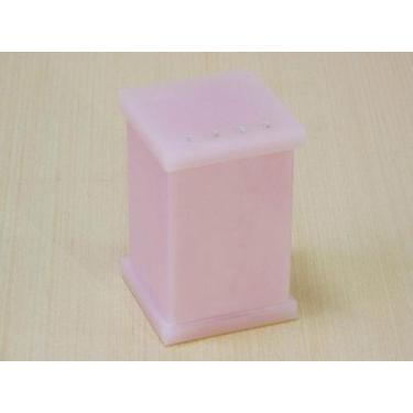 Imagem de Porta Algodão ou Porta Cotonetes em Acrílico Com Strass Rosa Decor Acr