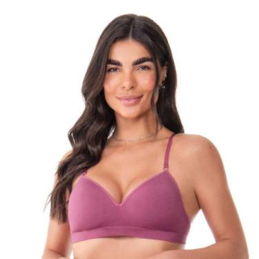 Imagem de Sutiã Comfort Alças Finas e Reguláveis com Bojo sem Costura Dusty Pink