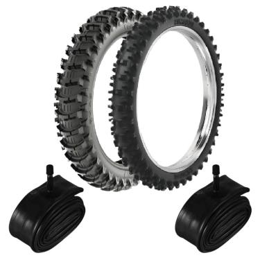 Imagem de Kit Pneus Cr 250r Yz 250f Rm 250 100/90-19 Rw45 + 90/90-21 Sr39 Rinaldi + Camara