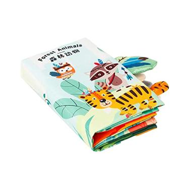 Imagem de Generic Livros de Tecido para Fantoches de Mão, Livro Amassado para Bebês, Brinquedo de Iluminação para Aprendizagem, Livros de Brinquedo para Assento de Carr, animais da floresta
