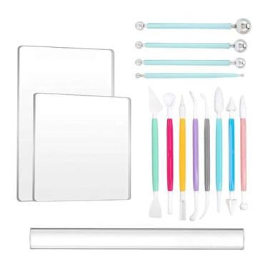 Imagem de KiBcsLic Conjunto de 15 Ferramentas de Cerâmica para Modelagem em Polimérica.