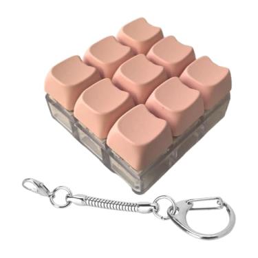 Imagem de predolo Chaveiro de Teclado Fidget, Presentes para Adultos, Criativo, Portátil, Botão, Novidade, Brinquedo de Descompressão para Festa, Homens, Mulheres, Escr, 9 Chaves