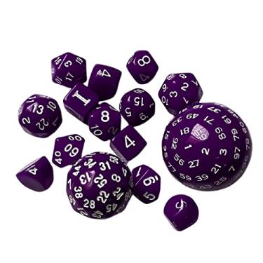 Imagem de menolana Conjunto de 15 Dados Poliédricos D60 D30 D24 D20 D16 D12 D10 D8 D7 D5 D4 para Jogos de Mesa, Tolet