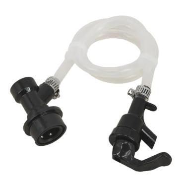 Imagem de Kit de linha de cerveja com trava de esfera de 50 cm, torneira de piquenique e mangueira de silicone – Barril de cerveja caseiro, dispensador de cerveja portátil para bares, cervejarias e vinhos
