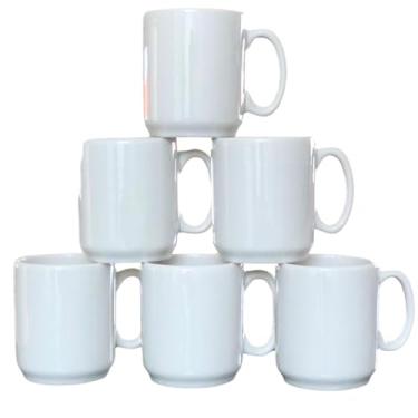 Imagem de Jogo 10 canecas 150ml - Kit Porcelana branca (2)