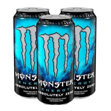 Imagem de Kit 3 Energético Monster Energy Absolutely Zero 473ml