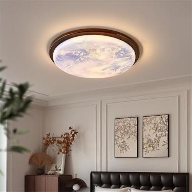 Imagem de Nórdico Moderno Quarto Lâmpada De Teto LED Moda Simplicidade Arte Sala De Estar Estudo De Restaurante Quarto Infantil Corredor Varanda Luz (3828D D53CM)