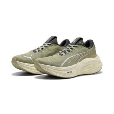 Imagem de PUMA Tênis de corrida masculino Magmax Nitro - Preto, Lux Army/branco quente/cinza escuro, 46
