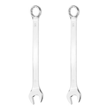 Imagem de HARFINGTON 2 peças chave de combinação 22 mm caixa métrica de 12 pontos e extremidade aberta 45# ferramenta chave inglesa de extremidade dupla de aço carbono para reparo de móveis de tubos automotivos