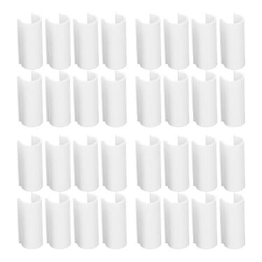 Imagem de Cffuvros 32pcs Grampos de estufa, clipes de tubo de PVC pesados ​​para proteger filme plástico de estufa, redes de sombra, capas de linha e capas de piscina, reutilizáveis (Branco grande)