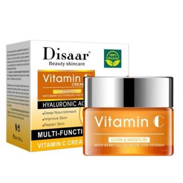 Imagem de Creme Facial Vitamina C com Ácido Hialurônico 50mL Anti-Rugas - Lightb
